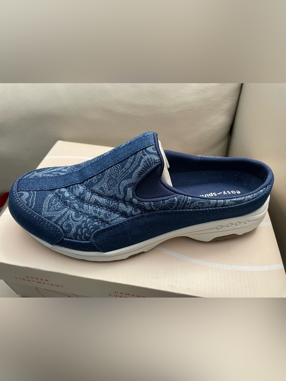 Easy Spirit Navy Blue Slip-On Mules Sz.9